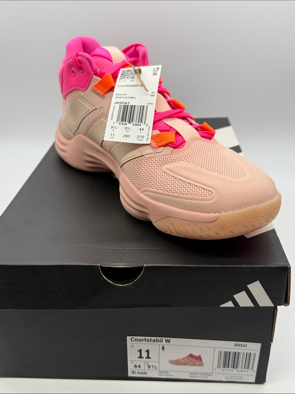 adidas Courtstabil W Pink and Orange Women's Sneakers